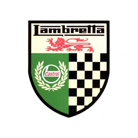 Pegatina ahesivo LAMBRETTA Castrol 70x85mm