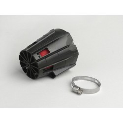 Filtro de aire MALOSSI Red Filter E5 ø32mm Recto (Negro con tapa) para Carburador PHBG 15-21, Mikuni