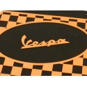 Faldón cuadros Vespa negro,naranja