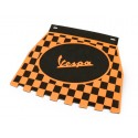 Faldón cuadros Vespa negro,naranja