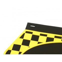 Faldón cuadros Vespa negro,amarillo