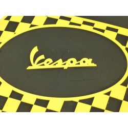 Faldón cuadros Vespa negro,amarillo
